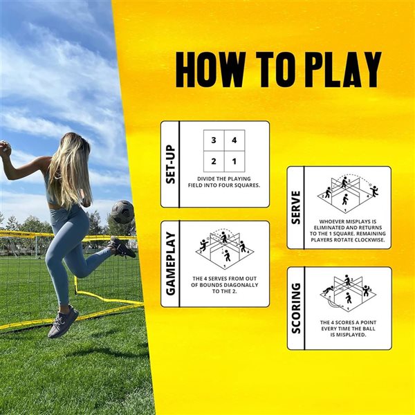 Vivere Crossnet Four Square Game Soccer Net