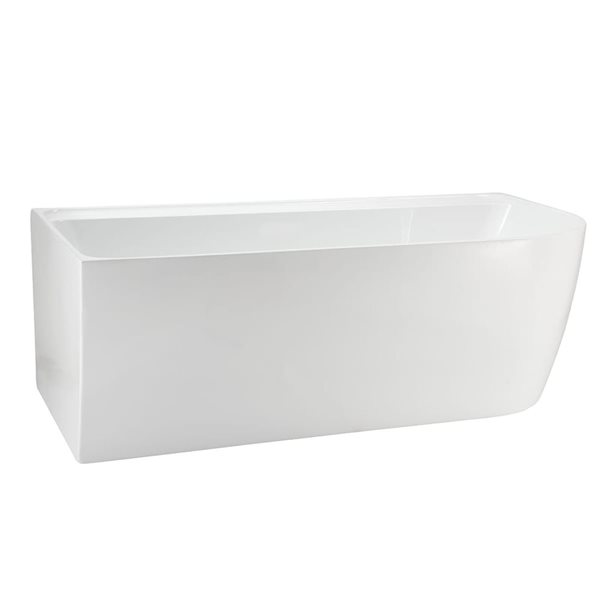 A&E Bath and Shower Silqua 29.5 x 59-in White Acrylic Left Rectangular Center Drain Bathtub