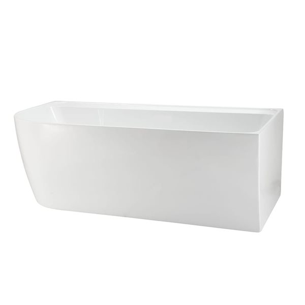 A&E Bath and Shower Silqua 31.5 x 67-in White Acrylic Right Rectangular Center Drain Bathtub