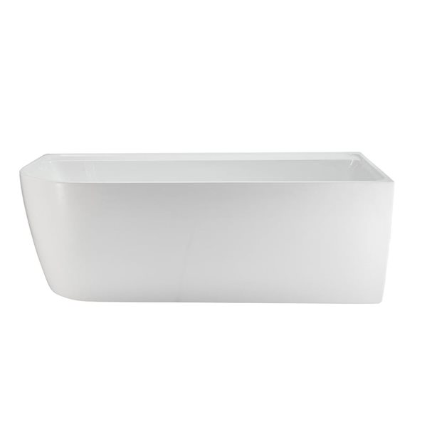 A&E Bath and Shower Silqua 31.5 x 67-in White Acrylic Right Rectangular Center Drain Bathtub