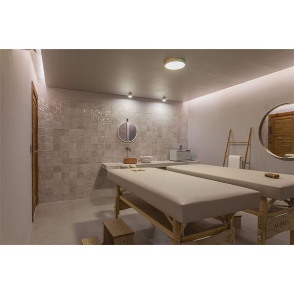 DECORTILES Marrakesh 6x6-in x 7-mm Ceramic Wall Tiles 13.9-ft² - Glossy Off White - 54-Pack