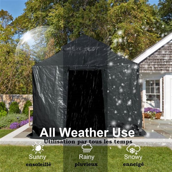 Mondawe 12 x 12-ft Gazebo Cover - Grey