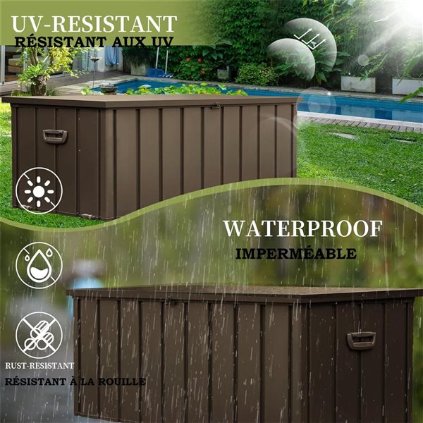 Mondawe Metal Outdoor Storage Box - 757-L - Brown