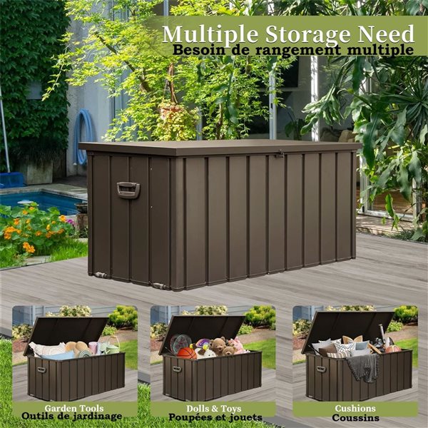 Mondawe Metal Outdoor Storage Box - 757-L - Brown