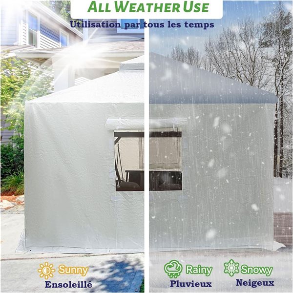 Mondawe 12 x 20-ft Gazebo Cover - White