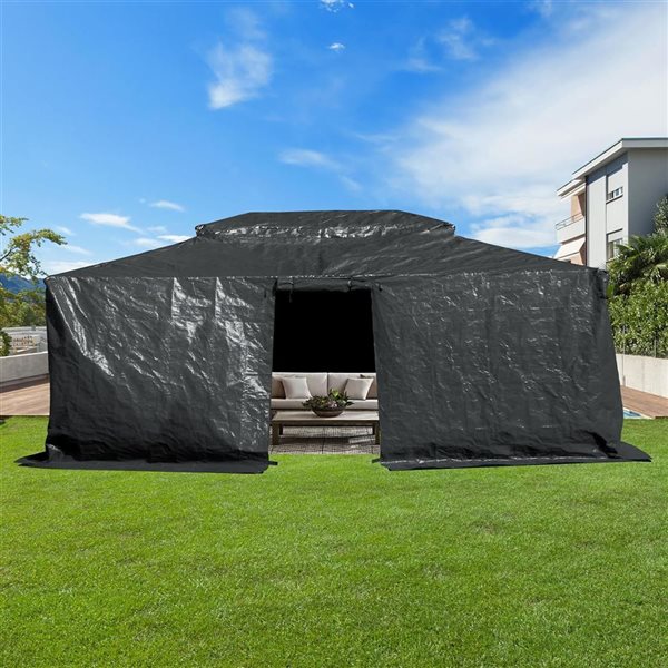 Mondawe 14 x 20-ft Gazebo Cover - Grey