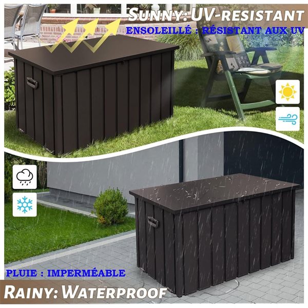 Mondawe Metal Outdoor Storage Box - 719-L - Brown