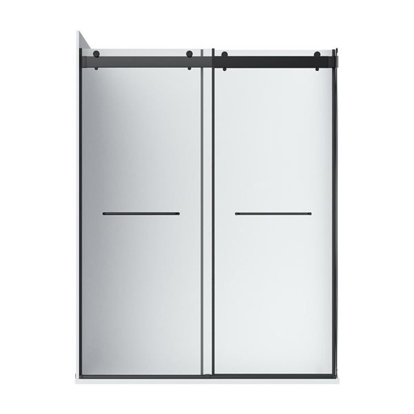 A&E Bath and Shower Molly Frosted Glass Shower Door 48-in - Left Side - Black