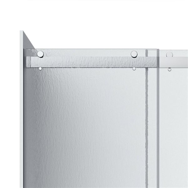 A&E Bath and Shower Molly Raindrop Glass Shower Door 48-in - Left Side - Chrome