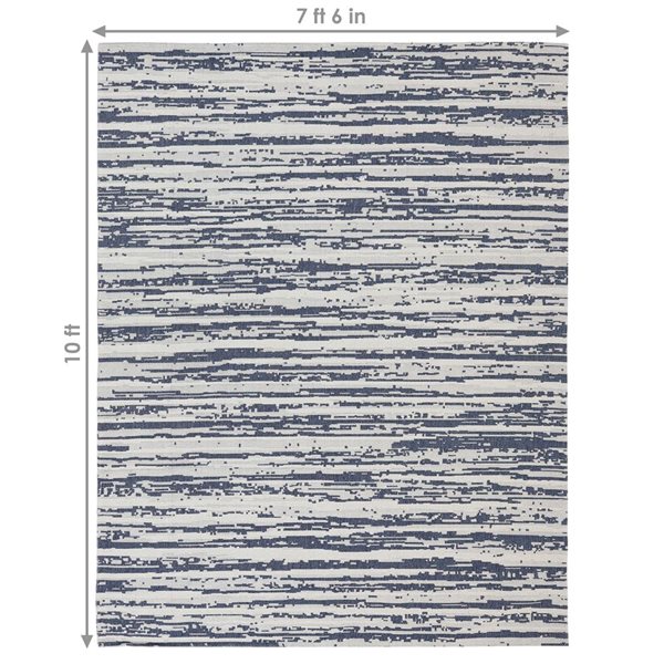 Sunnydaze Decor Allusive Boundaries 8 x 10-ft Indoor Area Rug - Midnight