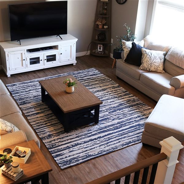 Sunnydaze Decor Allusive Boundaries 8 x 10-ft Indoor Area Rug - Midnight