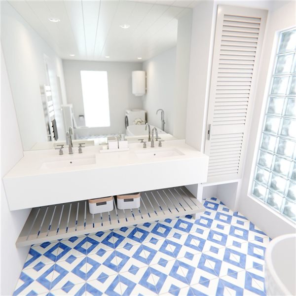 Novatto Rectangular Undermount White Porcelain Sink and Pop-Up Drain w/ Overflow - Chrome