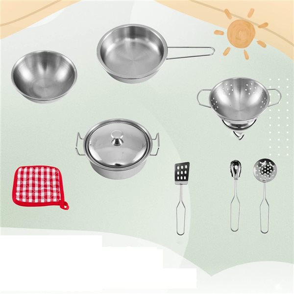 Costway Play Kitchen w/ Root Viewer Planter and Removable Sink