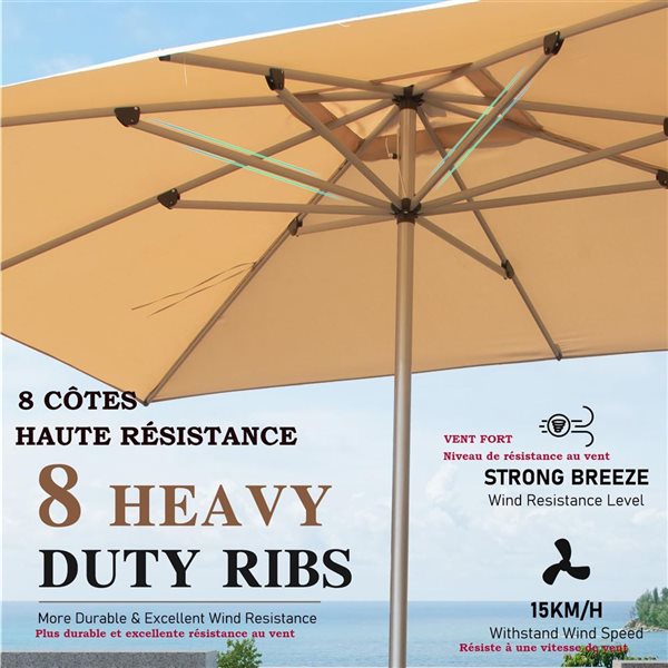 Mondawe 11-ft Patio Umbrella - Tan