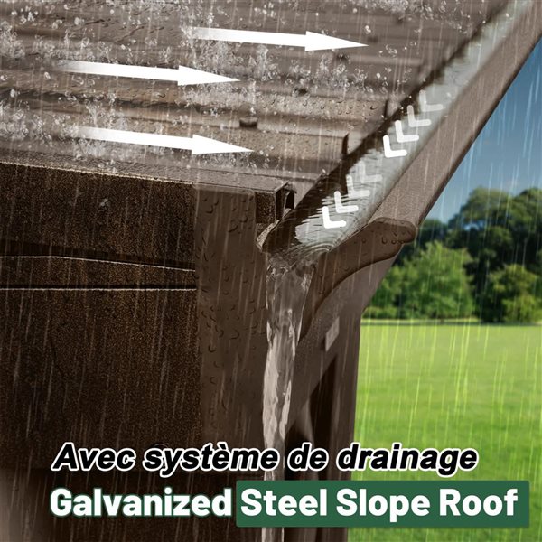 Mondawe 10 x 14-ft Metal Wall Mounted Gazebo - Brown