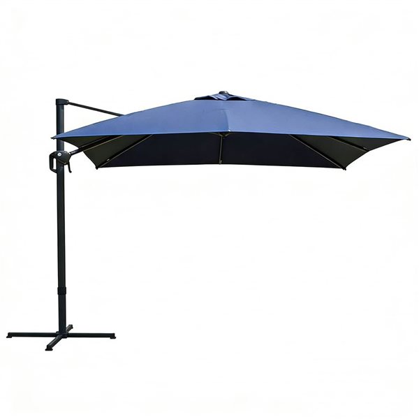 Mondawe 10-ft Square Patio Cantilever Umbrella - Navy Blue