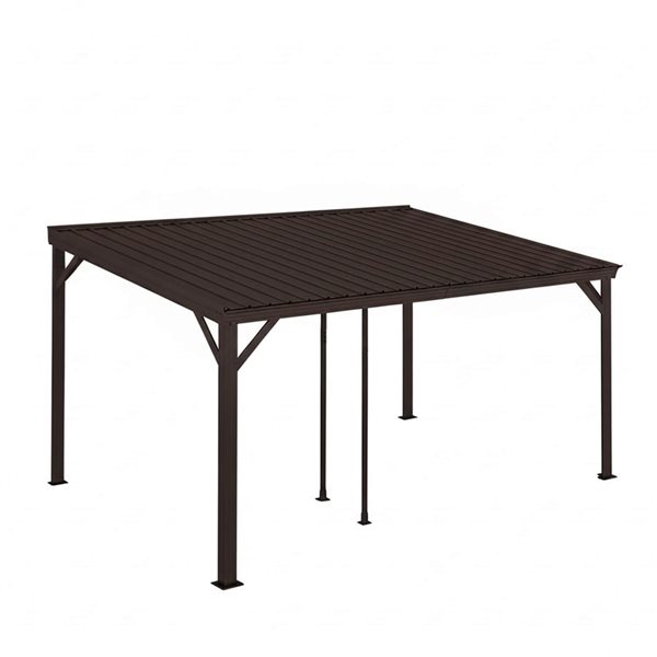 Mondawe 10 x 14-ft Metal Wall Mounted Gazebo - Brown