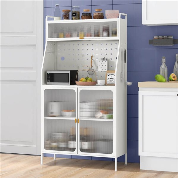 Costway White 5-Tier Metal Kitchen Baker’s Rack