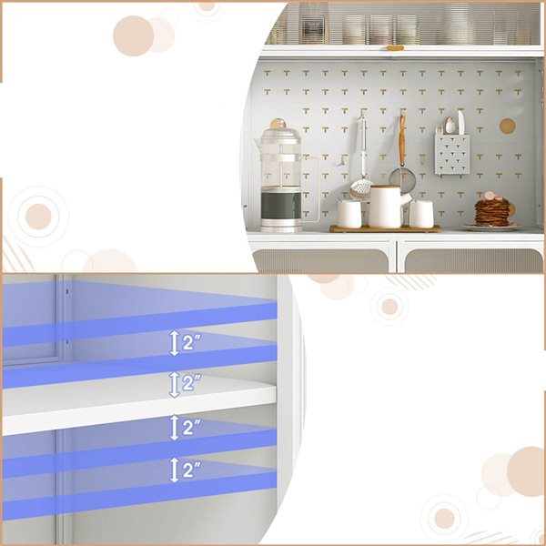 Costway White 5-Tier Metal Kitchen Baker’s Rack