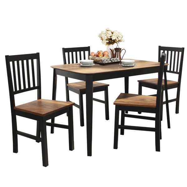 Costway 5 Pcs Mid Century Modern Dining Table Set