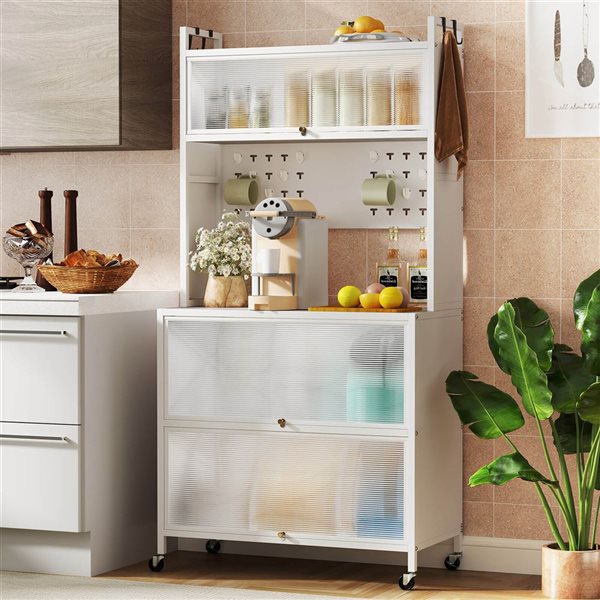 Costway White 5-Tier Kitchen Baker’s Rack