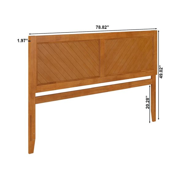 AFI Canyon King Bed Chevron Panel Headboard - Light Toffee