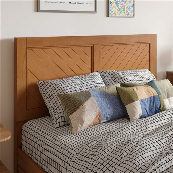 AFI Canyon Full Bed Chevron Panel Headboard - Light Toffee