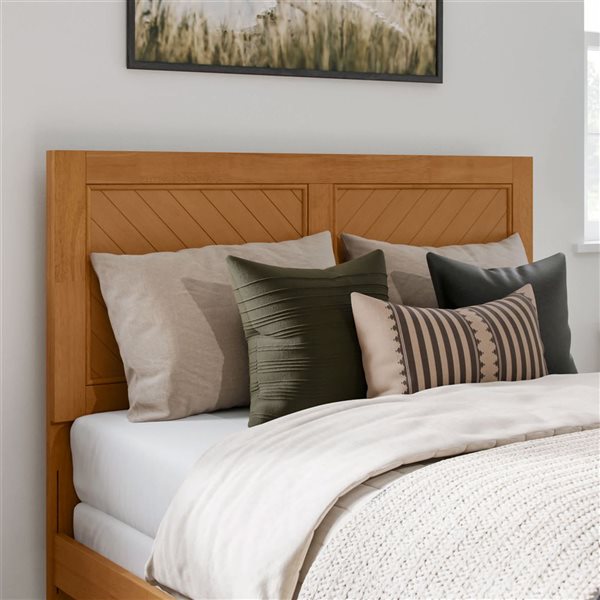 AFI Canyon Full Bed Chevron Panel Headboard - Light Toffee