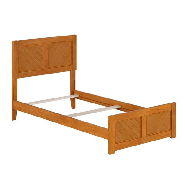 AFI Canyon Twin Foundation Bed Frame with Matching Footboard - Light Toffee