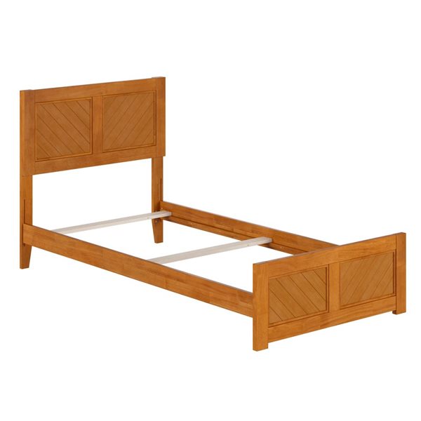 AFI Canyon Twin XL Foundation Bed Frame with Matching Footboard - Light Toffee