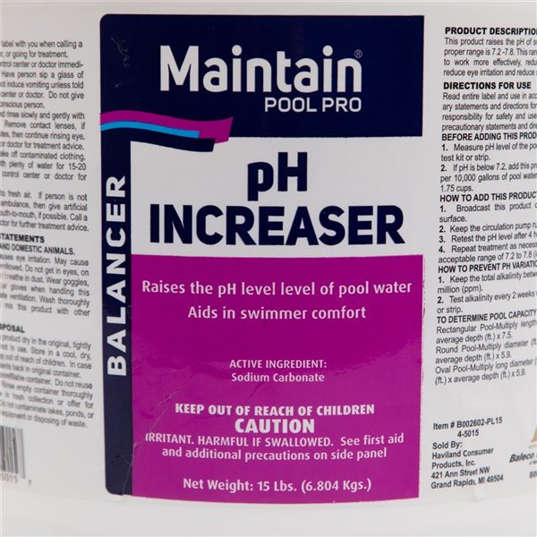Pool Central 25‑lb Maintain Pool Pro Balancer pH Increaser