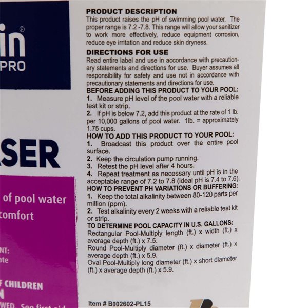 Pool Central 25‑lb Maintain Pool Pro Balancer pH Increaser
