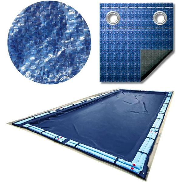 Swim Central 45‑ft Blue Rectangular In‑Ground Swimming Pool Winter Cover