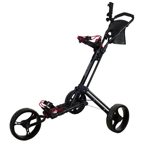 Northlight 48‑in Black Easy‑Folding 3‑Wheel Golf Bag Push Cart