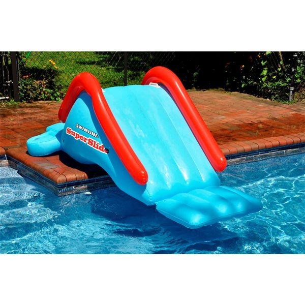Swim Central 17‑in Inflatable Blue Super Swimming Pool Slide