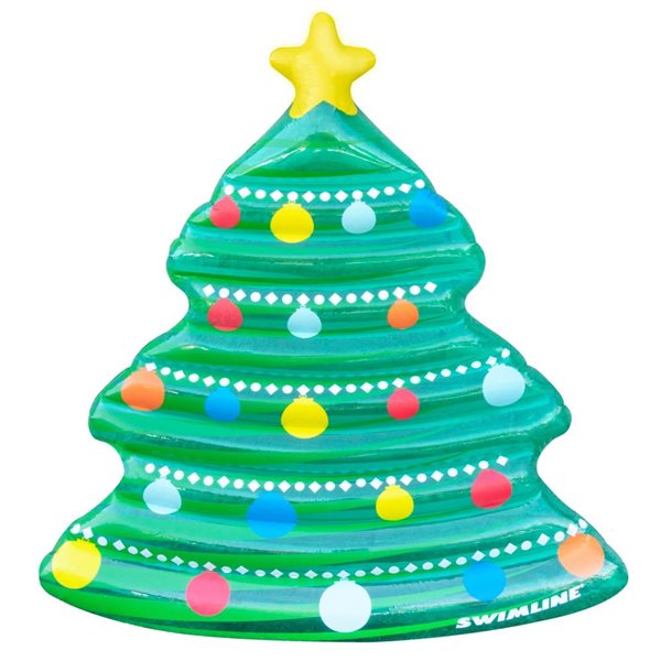 Swimline 70‑in Christmas Tree Inflatable Pool Mattress Raft