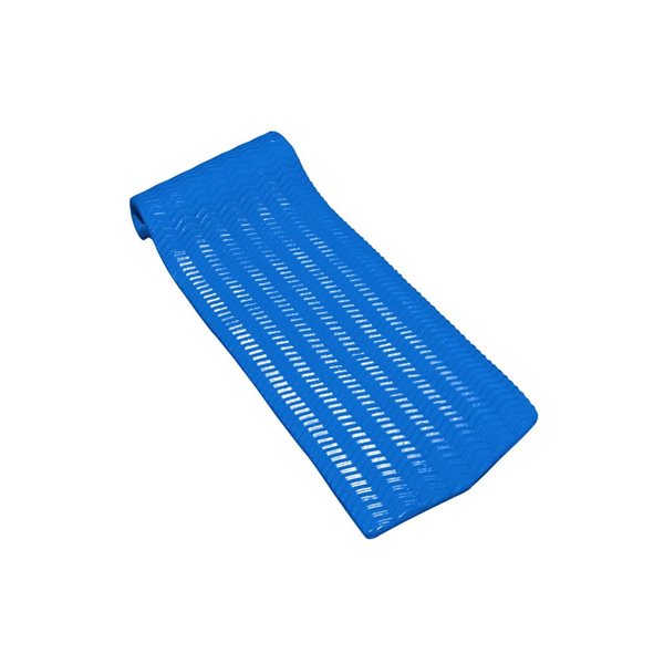 Swim Central 74‑in Blue Sofskin Rippled Blue Floating Swimming Pool Mattress