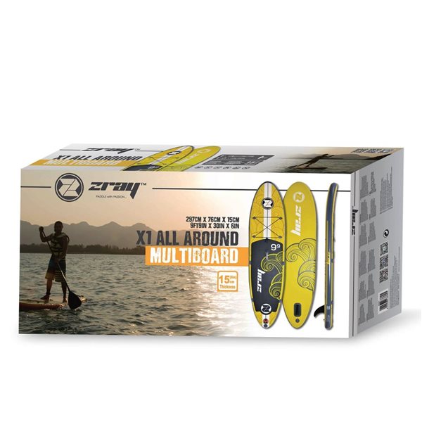 Pool Central Z‑Ray X1 10‑ft Inflatable All‑Around Multiboard Stand‑Up Paddle Board