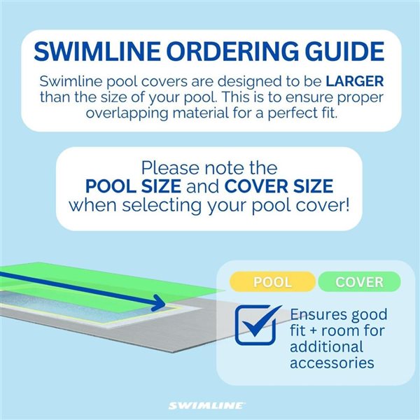 Swim Central 29‑ft Blue Rectangular In‑Ground Swimming Pool Winter Cover