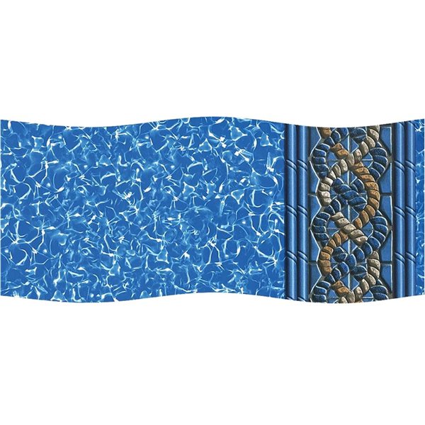 Swim Central Mystri 21‑ft Blue and Brown Round Unibead Above‑Ground Swimming Pool Liner