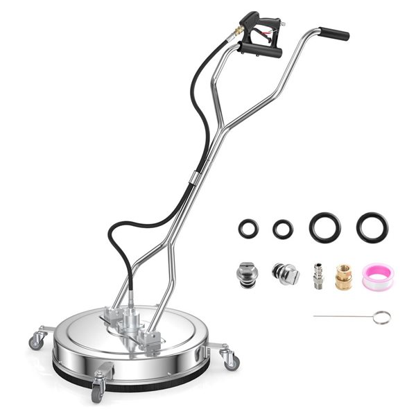 Costway 20-in Pressure Washer Surface Cleaner Stainless Steel Power Cleaner Attachment