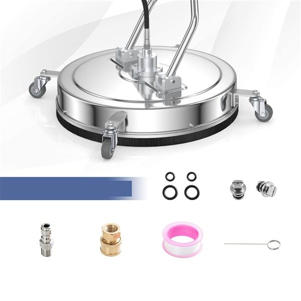 Costway 20-in Pressure Washer Surface Cleaner Stainless Steel Power Cleaner Attachment