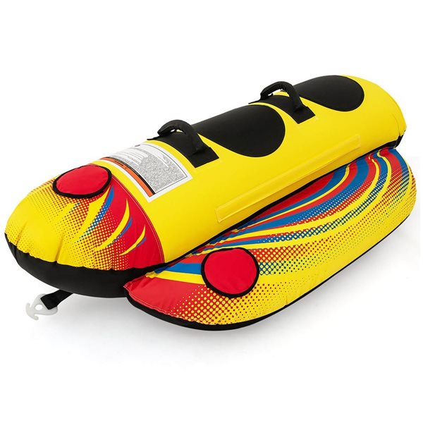 Costway 2 People Polyester Inflatable Banana Boat - Multicolour