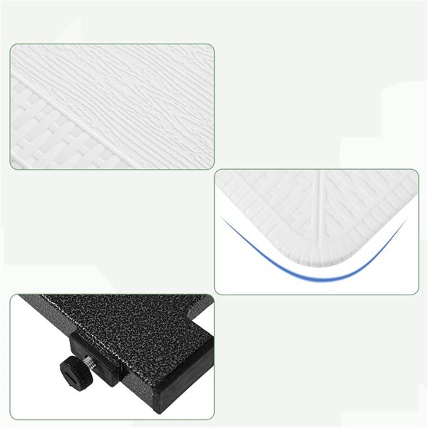 Costway 2-4 Person Rectangle Iron Picnic Table Bench Set - White