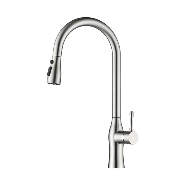 RAINLEX Pull-Down Single Handle Kitchen Faucet - Brushed Nickel