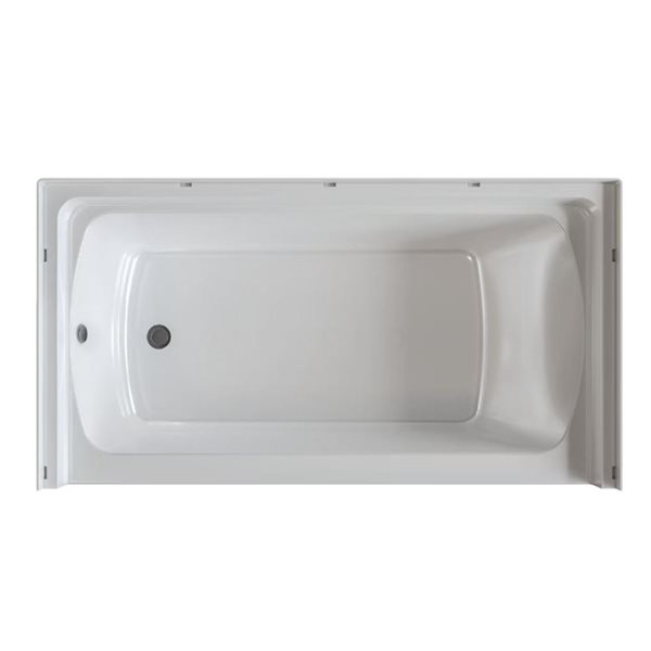Vanity Art 60 x 32-in White Soaking Alcove Bathtub with Left Drain