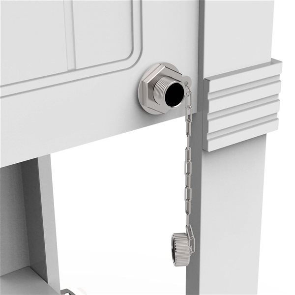 Permasteel 80QT White Furniture Style Patio Cooler with Divider