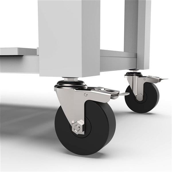 Permasteel 80QT White Furniture Style Patio Cooler with Divider