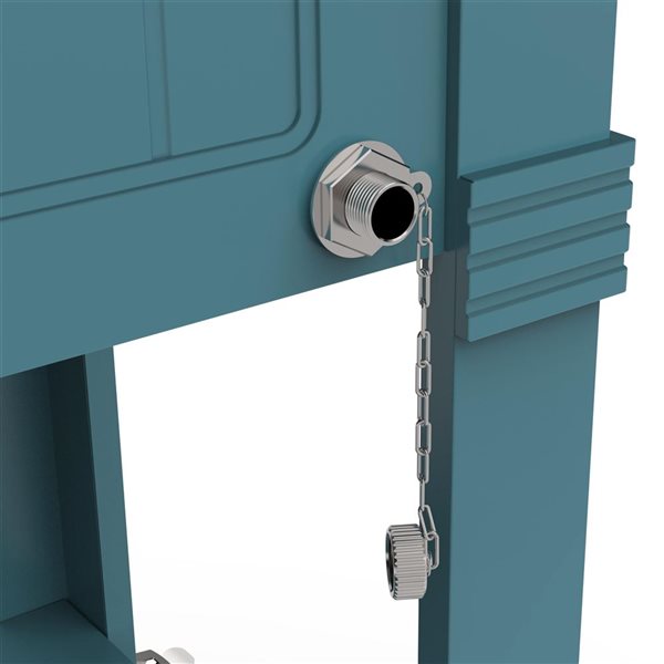 Permasteel 80QT Teal Furniture Style Patio Cooler with Divider