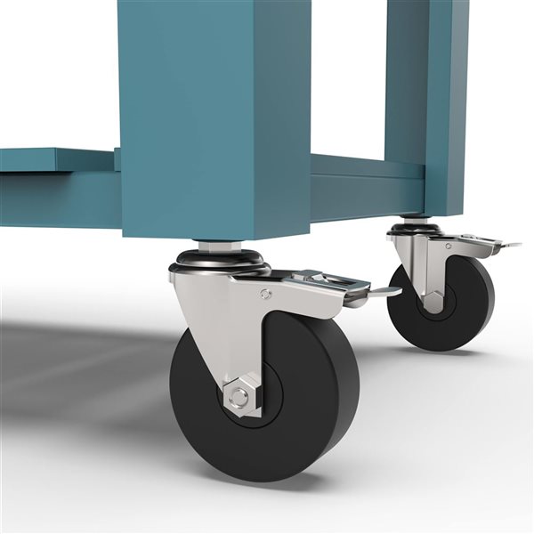 Permasteel 80QT Teal Furniture Style Patio Cooler with Divider